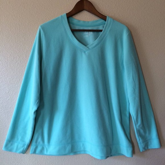 Pajama Pants XL Snowflake Fox Green Fleece Top Pullover Minky Cozy Lot - Picture 2 of 8